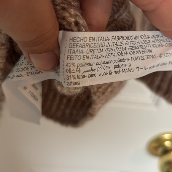 Massimo Dutti chunky wool blend knit cardigan - Picture 8 of 12